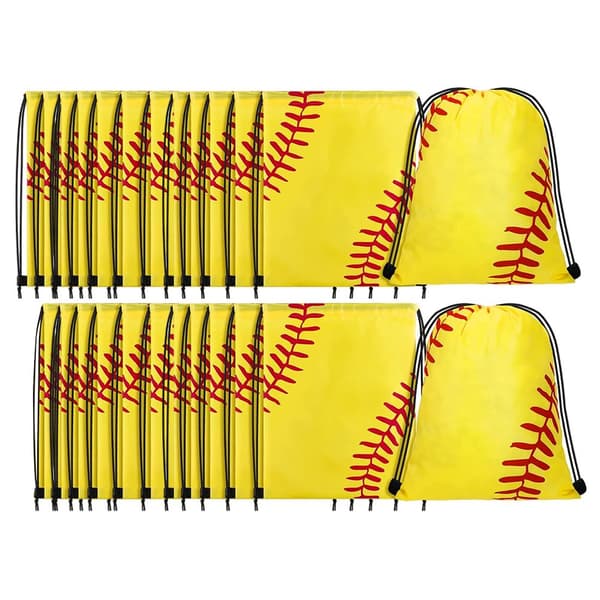 25 Softball Dragskoväskor för Gymnastik Sport Ryggsäck Polyester 43,7x34,5cm