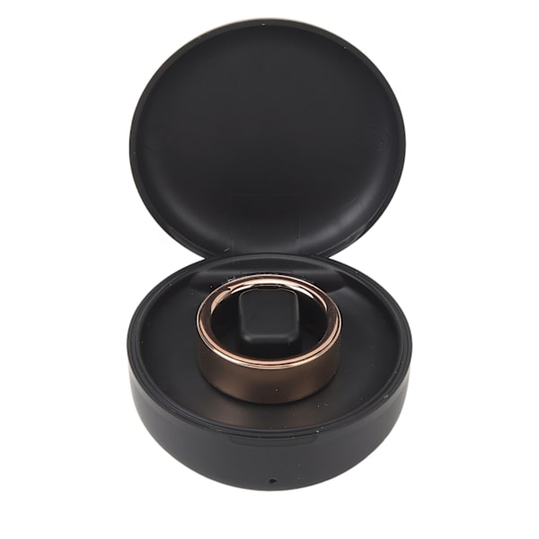 Smart Sundhedsring IP68 Rustfrit Stål Rosaguld Søvnmonitor Temperatur Bluetooth Genopladelig