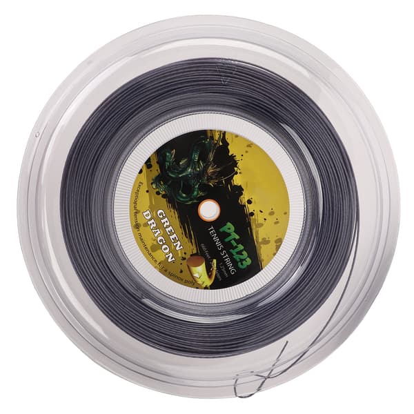 Polyester Tennisracketsträng 1,25 mm med dubbelribbat mönster, hållbar, 200M, silvergrå