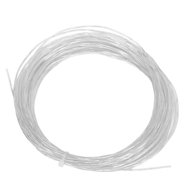 Tennisketcherstreng 12,2 m 1,30 mm Titanium Nylon Elastisk Holdbar Erstatning Hvid