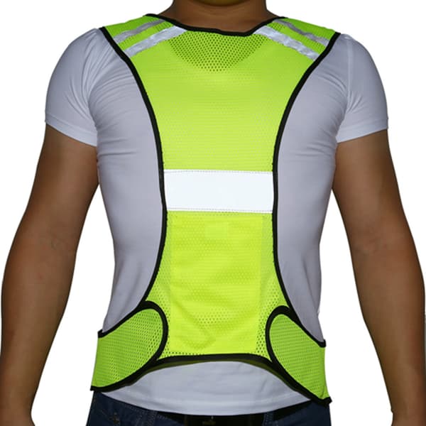 Refleksvest med høy synlighet for nattløping og sykling - Justerbar - Lime