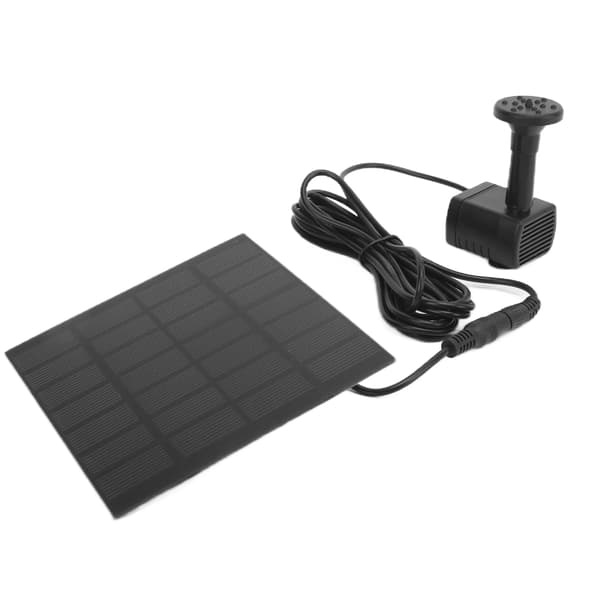 Flydende solcelle springvandspumpe med sprinkler til fuglebade, have, akvarium