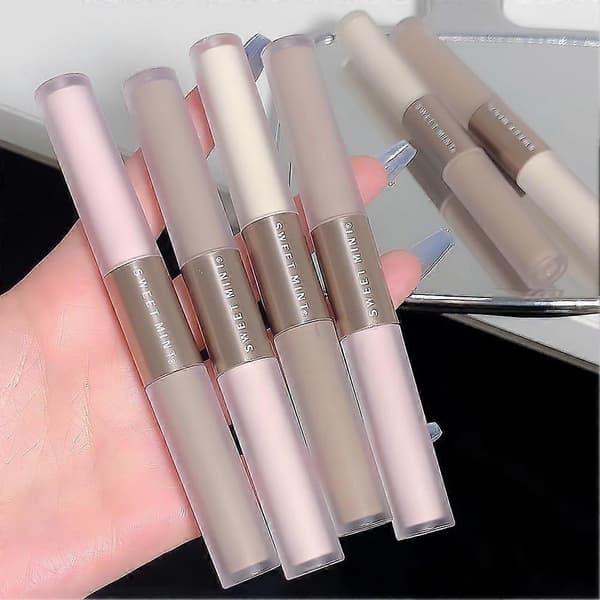 Dobbeltendet highlighter/contouring stick, mat finish, 3D highlighting effekt