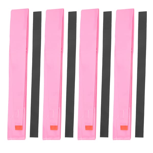 4-delad PU-racketgrepptejp, svettabsorberande, halkfri, hög vidhäftning, rosa