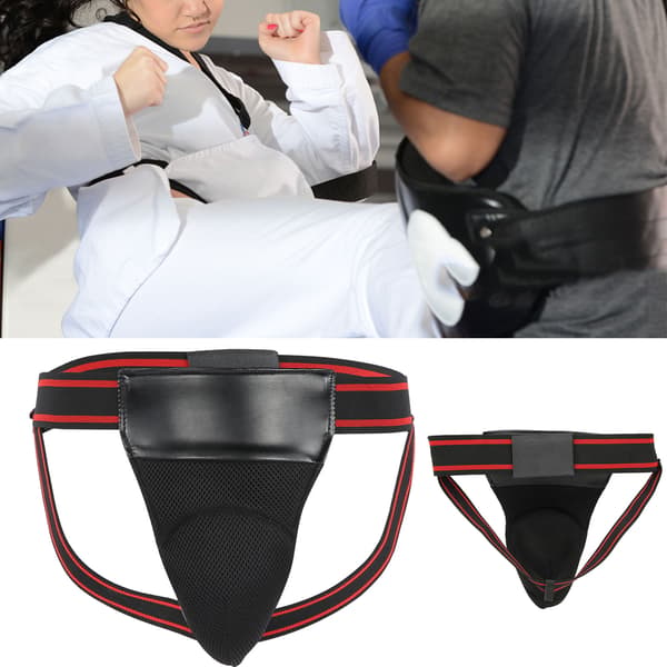 Taekwondo Boxning Sanda MMA Ljumskydd - Intim Skydd med Ergonomiskt Elastiskt Bälte