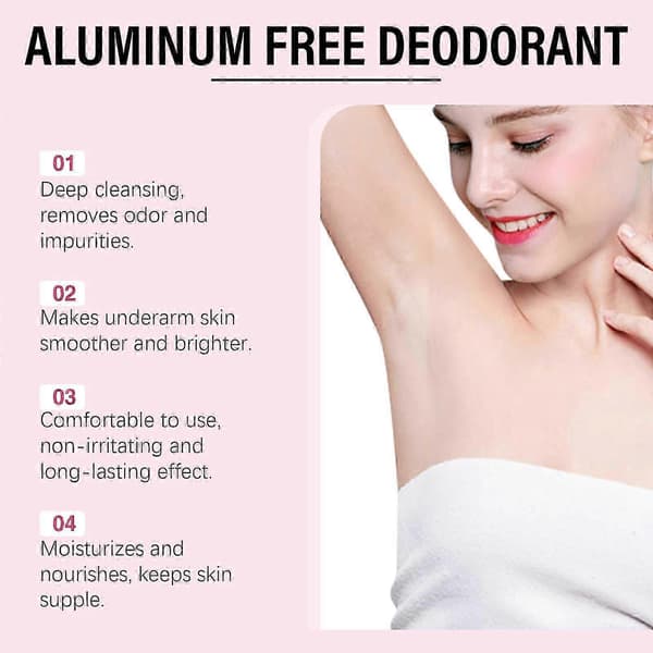 Aluminiumfri antiperspirant deodorant, 30g, frisk duft, dyp rensing av underarmer.