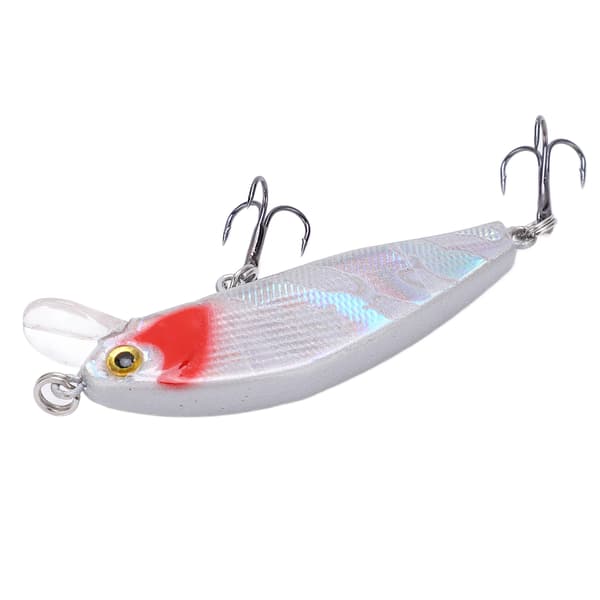 Fiskedrag med krok, explosiv färg, 5 cm, för sötvatten och saltvatten, Mini Swimbaits ABS