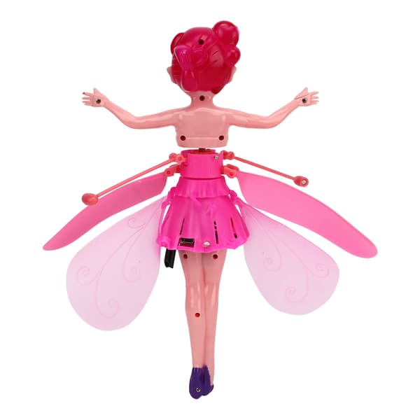Sky Dancers Hvid Flyvende Fe Prinsesse Dukke med Gestussensor, USB Genopladelig