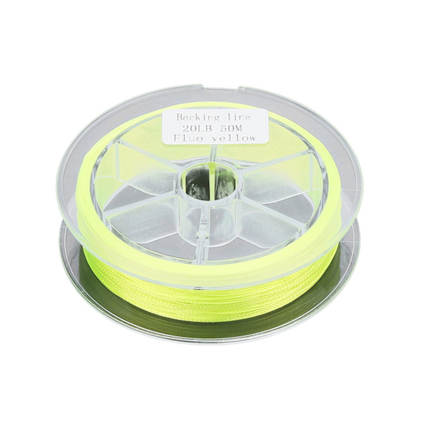 Vaxfri flugfiskelina 20LB 50m Fluorescerande gul polyestermaterial
