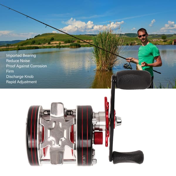 Metal Baitcasting Fiskestangshjul med Magnetisk Bremse, Importerede Lejer, til Flod-/Søfiskeri, Venstrehånd
