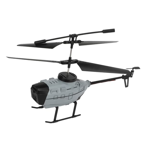 Fjärrstyrd helikopter med automatisk hinderundvikande, dubbla 4K-kameror, 3 batterier, grå