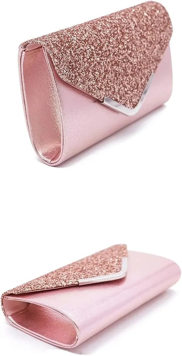 Clutch - för kvinnor - Axelväska - Glitter - Aftonväska - glittersilver - damväskor - aftonväska för kvinnor - glitter