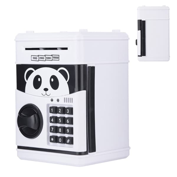 Söt minispargris med kombinationslås för mynt och sedlar