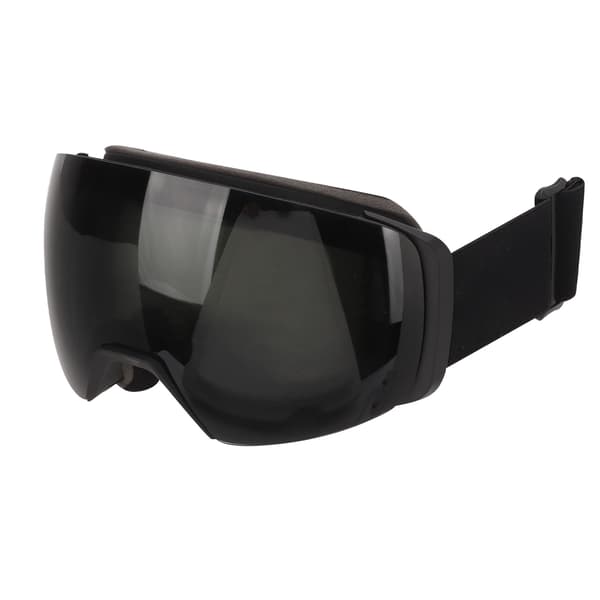 Skibriller med utskiftbare magnetiske linser, antidugg, doble lag, for menn og kvinner, svart