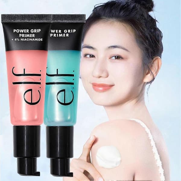 elf Power Grip Primer, en återfuktande gelmakeupbas för optimal hållbarhet.