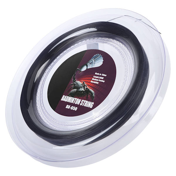 Badminton Racket String 200m Nylon 0.72mm BX650 Svart for Trening