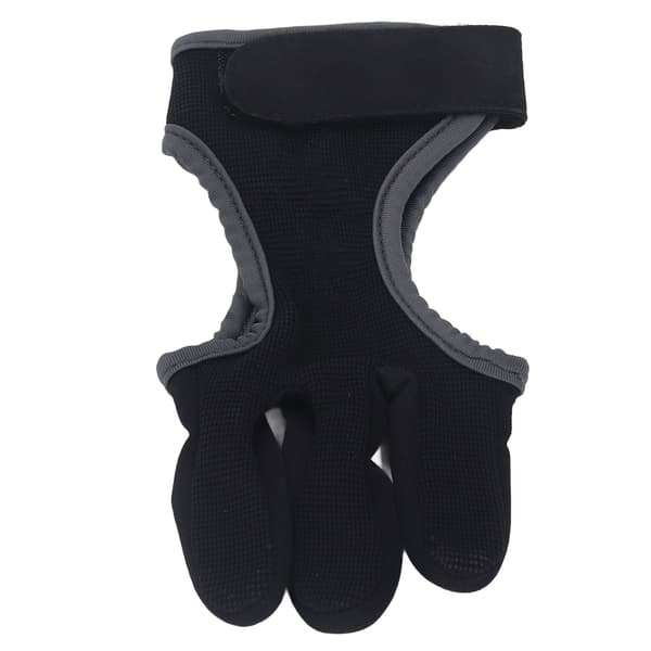 3-fingrede bueskydningshandsker med overlock-design til traditionelle recurvebuer