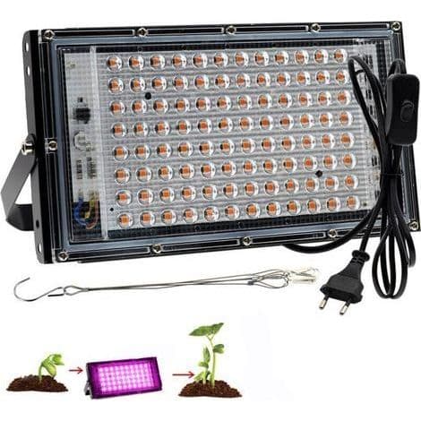 100W Full Spectrum Växtlampa LED Växtlampa för Hydroponiska Inomhusväxter, Grönsaker och Blommor