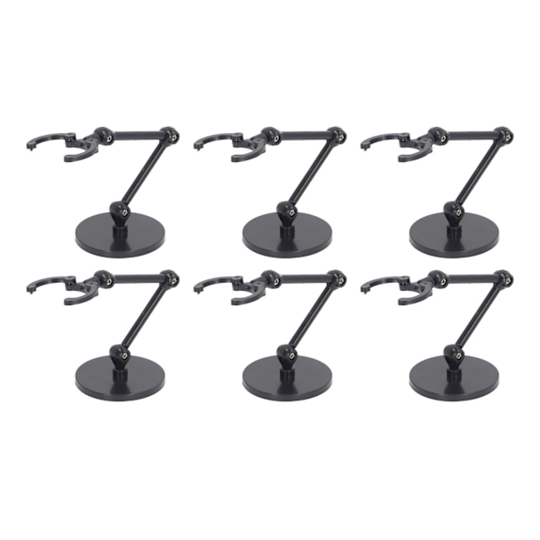 10 Mini Figurstandere til 6-tommer Actionfigur Displaystandere, Sort Plastik