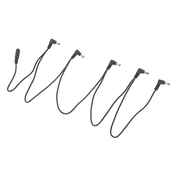 Universell 1-till-5-vägs Daisy Chain-kabel för strömförsörjning av gitarr-effektpedaler