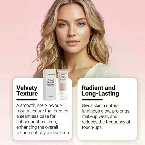 Lysnende base SPF50, fugtgivende formel, langvarig makeup-effekt, talgkontrol og hydrering.