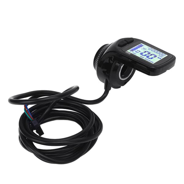 Tommelfingergas med LCD-display til elcykel, speedometer, scooter/cykeltilbehør.