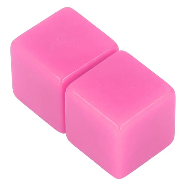 6 stk. sett med blanke sekskantede terninger i plast, leksjoner, spill, brett, DIY matematikk, rosa
