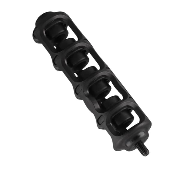 6-tommer universal buestabilisator i nylon og gummi med vibrationsdæmper