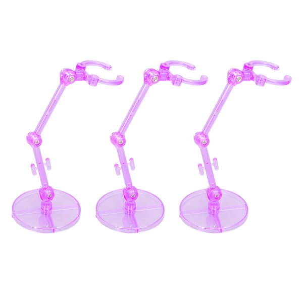 10 STK Actionfigurstativ, Gennemsigtig Plastik Displaybase til 6-tommer Actionfigurer, Lilla