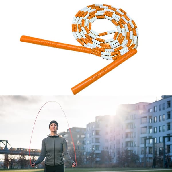 Fleksibelt plastik sjippetov, justerbart, blød wire, til hjemmetræning, orange