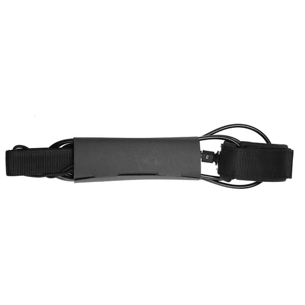 TPU Surf Ankelrem 6ft 5.5mm med krog- og løkkelukning (sort)