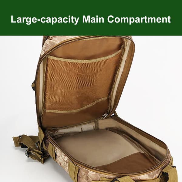 Taktisk Molle Assault Pack Ryggsäck för Camping, Vandring, Jakt, Utomhus Backpacking