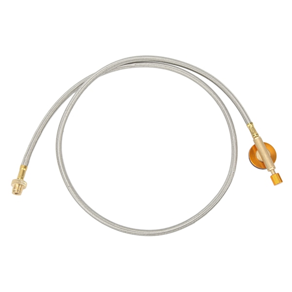 Flat gassbeholder forlengelsesrør propan slange 100cm messing rustfritt stål gummi