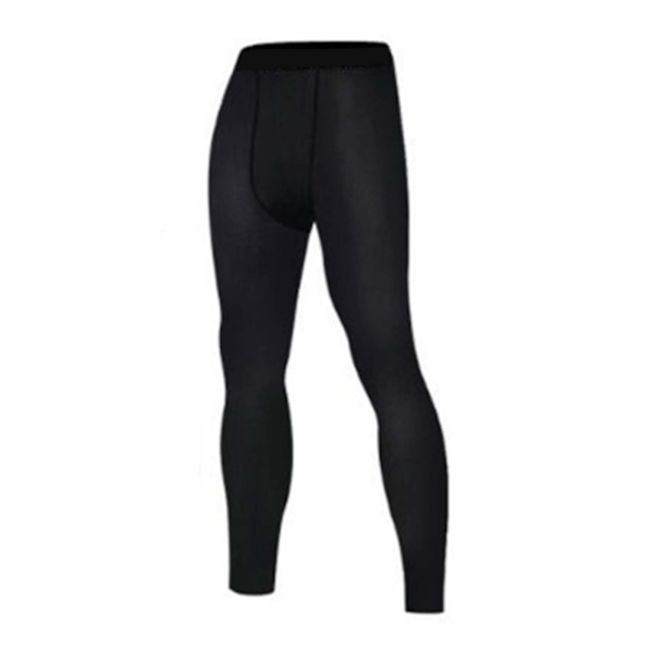 Kompressionstræningsleggings til mænd, letvægts, åndbare, polyester, sort, størrelse M