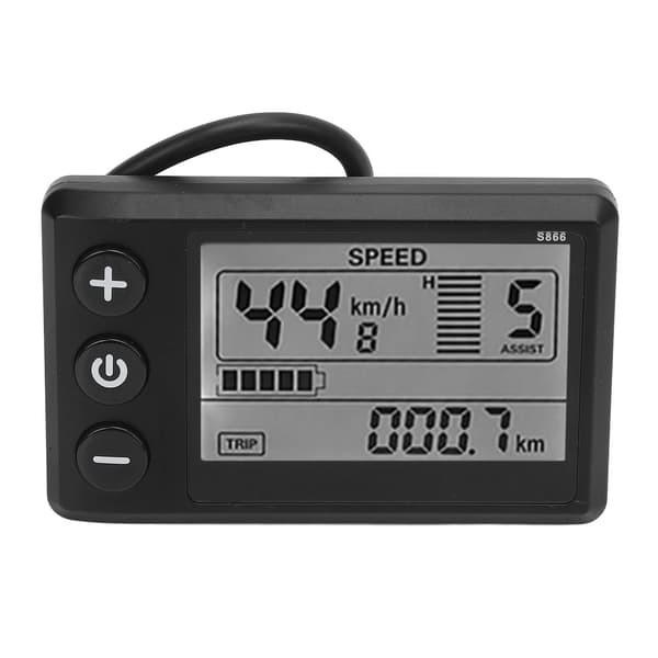 LCD-display Elscooter S866 24V 36V 48V 60V Kontrollpanel Vattentålig 6 stift
