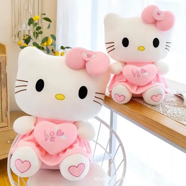 Hello Kitty Plyslegetøj - 25 cm - Pink - Børnelegetøj - Blødt og sikkert