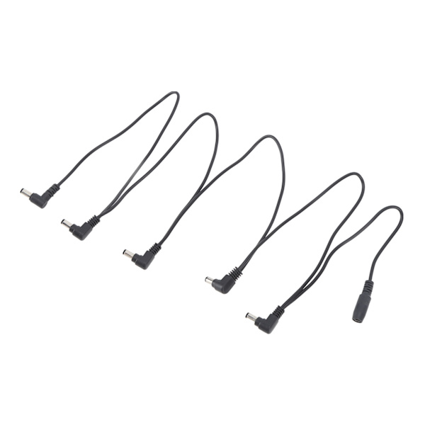 Universal 1-til-5-vejs Daisy Chain-kabel til strømforsyning af guitar-effektpedaler