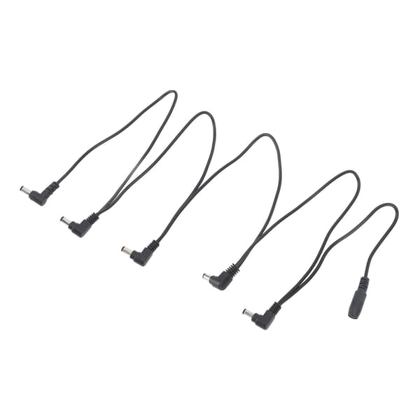 Universell 1-till-5-vägs Daisy Chain-kabel för strömförsörjning av gitarr-effektpedaler