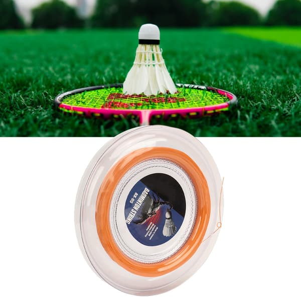Badmintonsträng, hög elasticitet, slitstark hartsfiber, 200m, orange