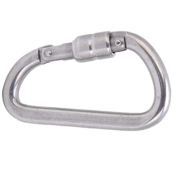 D-ring karabinhage i rustfrit stål til klatring, vandring, traversering, hurtig ophængning Φ8×80