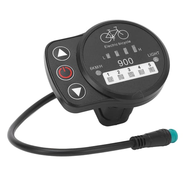LED-måler til 36V 48V elcykel med hastighedsvisning, batteri, forlygte, kompatibel med KT-controller