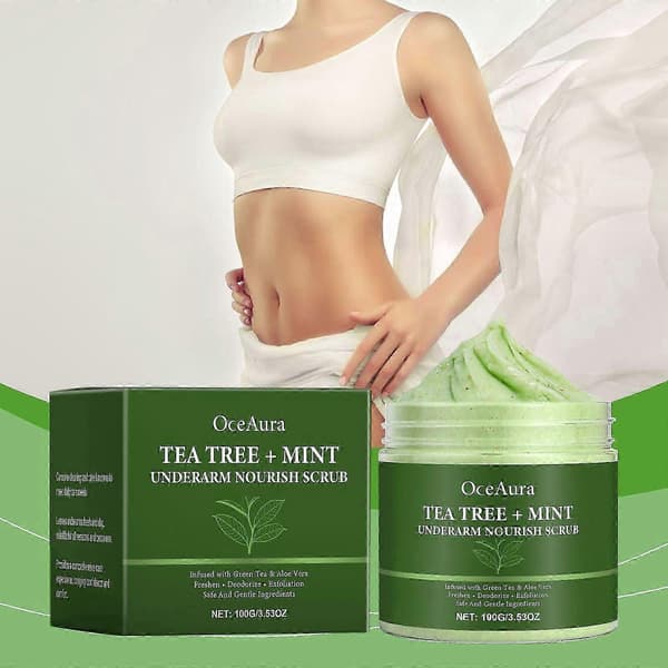 Nærende armhulescrub med tetræ, pebermynte og aloe vera