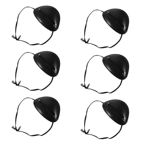 6-pack piratögonmasker, elastiska ögonmasker, justerbar enkelögonmask, lämplig för Halloweenfester.