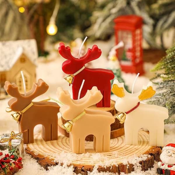 1 st juldekoration ljus älg doftljus dekoration heminredning