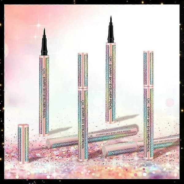 Starry Sky Vandfast Flydende Eyeliner Præcis Fin Spids, Hurtigtørrende Sort Formel, Langtidsholdbar