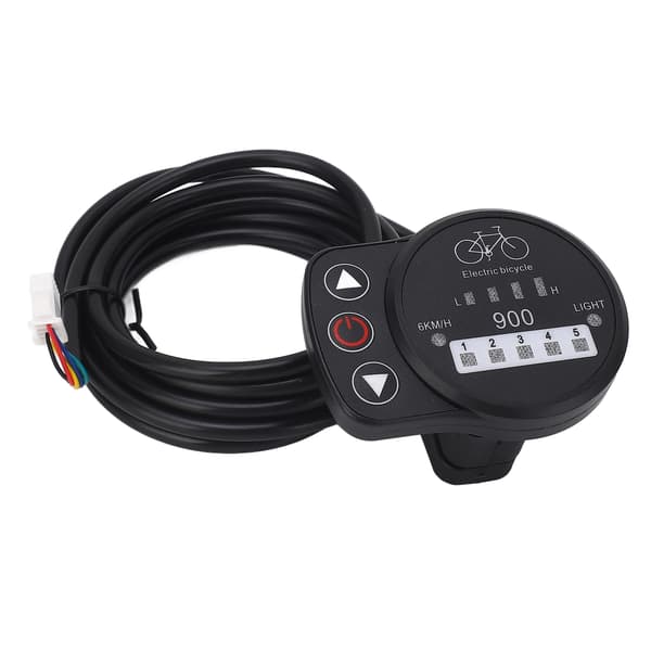 LED-måler for 36V 48V elektrisk sykkel med hastighetsvisning, batteri, frontlys for KT-kontroller