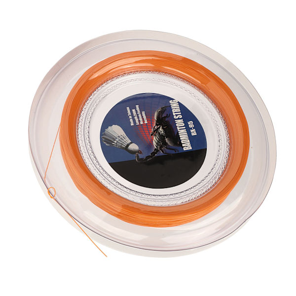 Badmintonsträng, hög elasticitet, slitstark hartsfiber, 200m, orange