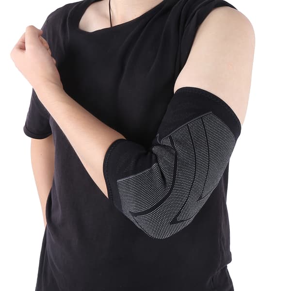 2 st elastiskt armbågsskydd i nylon 3D andningsbart tyg för tävlingssporter XL