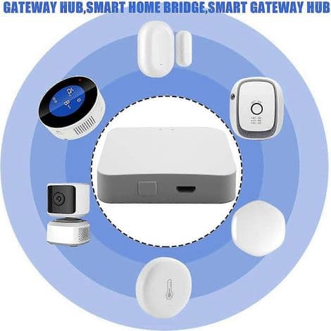 Tuya ZigBee tilkoblet gateway, hjemmeautomasjonsbro, Tuya Smart Life-app, trådløs fjernkontroll for A