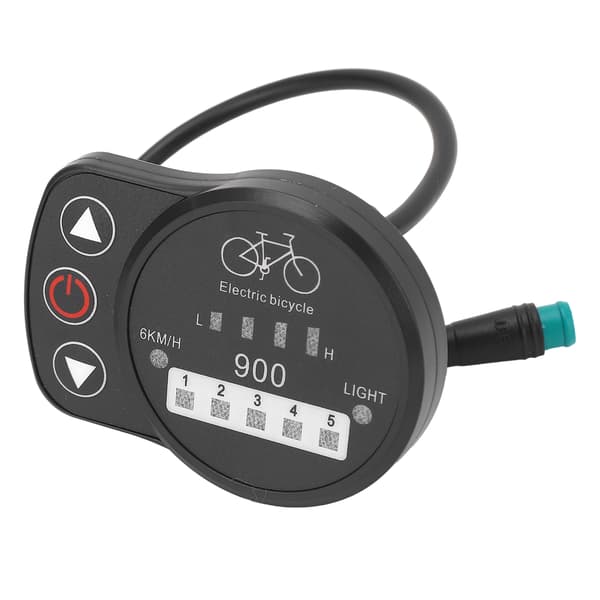 LED-måler til 36V 48V elcykel med hastighedsvisning, batteri, forlygte, kompatibel med KT-controller